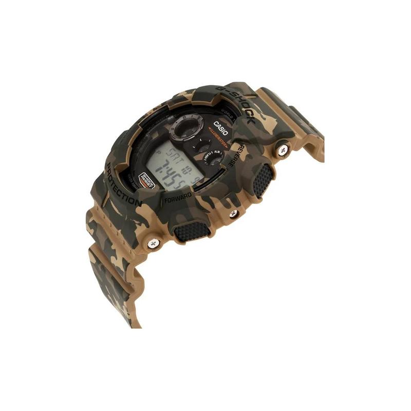 Casio Серия DIGITAL - три глаза, камуфляж, ударопрочный и водонепроницаемый механизм, кварцевый механизм, полимерный ремешок, японские и корейские часы, GD-120CM-5