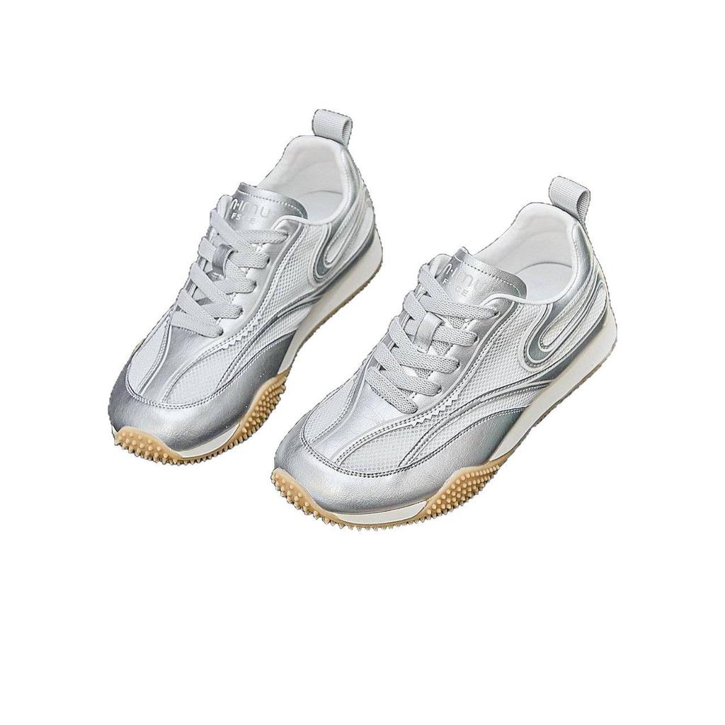 Ретро кроссовки на плоской подошве немецкие женские 2025 новые трендовые весенне-осенние дышащие нишевые желтые повседневные универсальные спортивные кроссовки Форрест Гамп