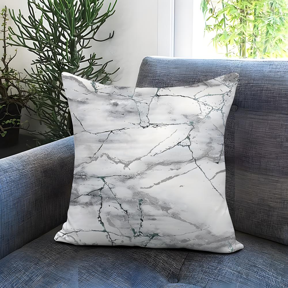 Ink Wash Texture Cushion Cover Comfortable Reversible Pillow Cover Ideal for Car Sofa Bedroom  Beyond