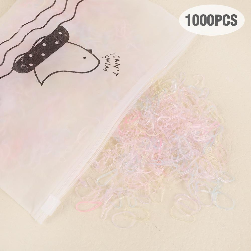 1000 Pieces Cute Baby Disposable Rubber Band Candy Color Hair Rope Children Accessories Girls Mini Elastic Hair Bands for Kids