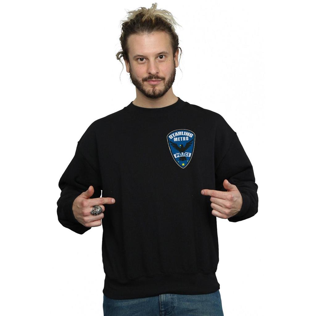 DC Comics Mens Arrow Starling Metro Badge Sweatshirt
