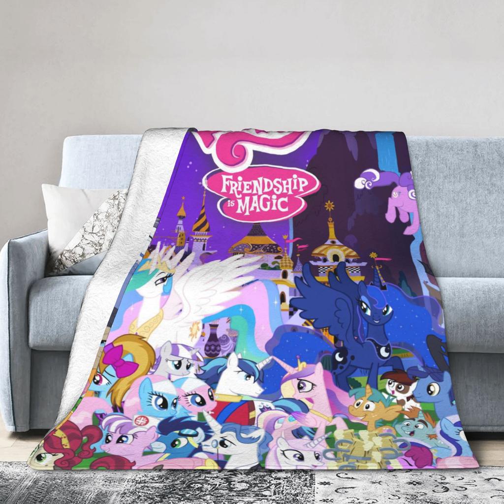 My Little Pony Дружба — это магия Мягкое Теплое Одеяло Детское Взрослое Плюшевое Одеяло с Рисунком Домашний Декор Фланелевый Чехол для Дивана Кровати