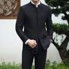 ROMON Мужской черный формальный костюм в китайском стиле
