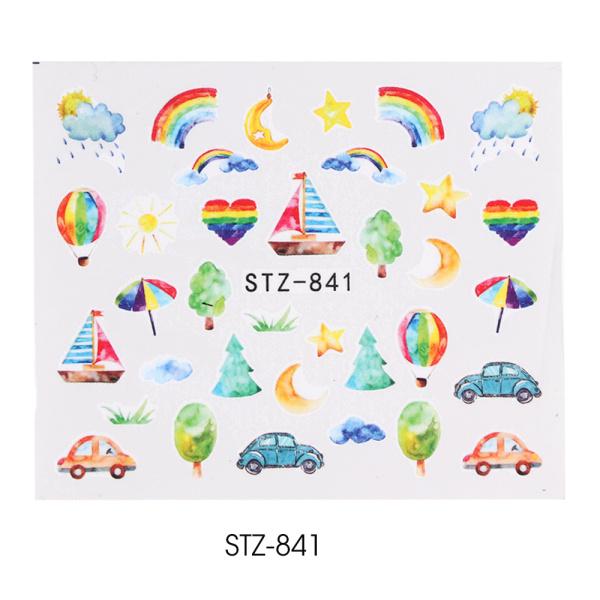 Водная наклейка для ногтей и наклейка с цветком, листом, деревом, зеленый простой летний слайдер для маникюра, дизайн ногтей, водяные знаки, советы