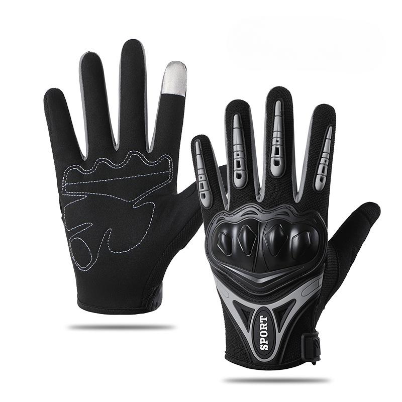 Мотоциклетные перчатки Четыре сезона Полностью закрывающие пальцы Защита сенсорного экрана Защита от падений Рыцарские гоночные Дышащие Противоскользящие Перчатки для езды на мотоцикле