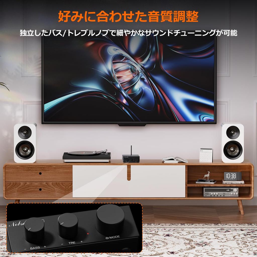 Nobsound G3 Мини-стереоусилитель Bluetooth 55 Вт x2 с чипом TPA3116, усилитель 5.0, регулировка басов/высоких частот, системы 2.0/2.1,