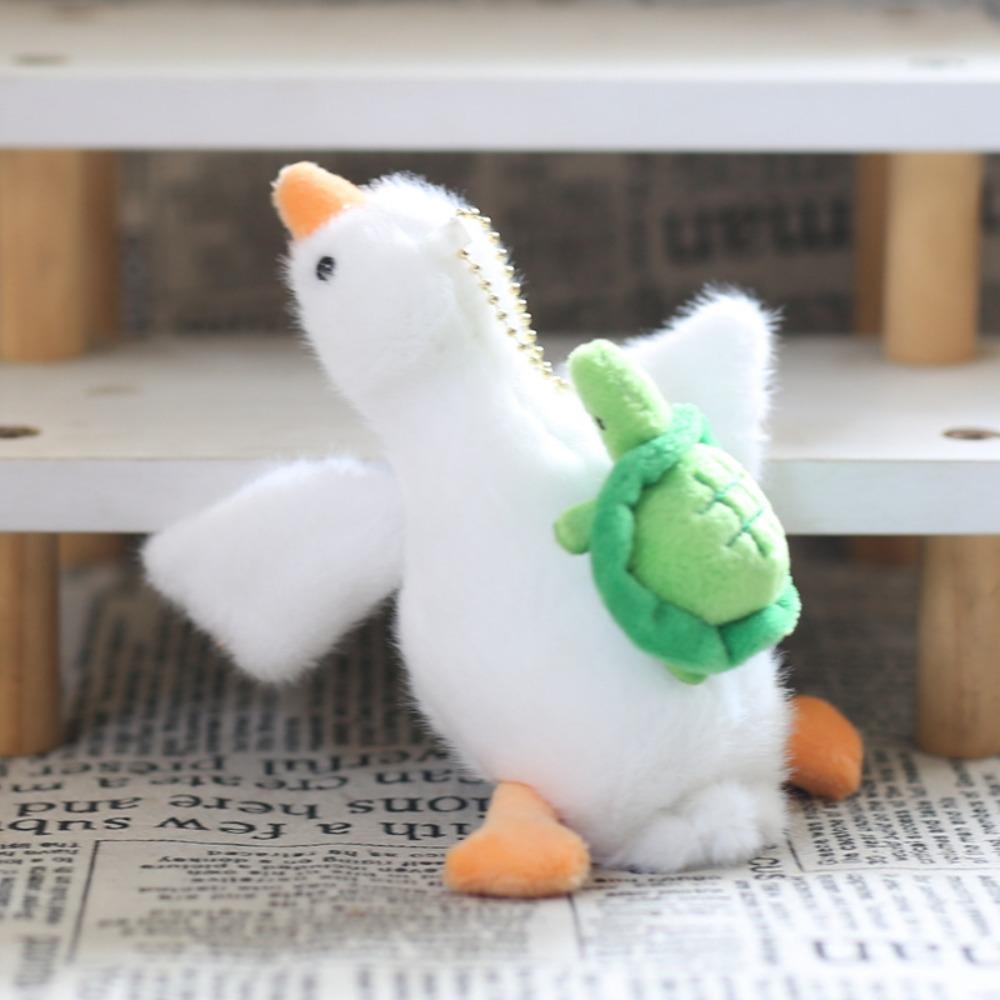 Crayfish Turtles Bees Duck Plush Keychain Fluffy Plush Cartoon Duck Keychain Bag Hanging