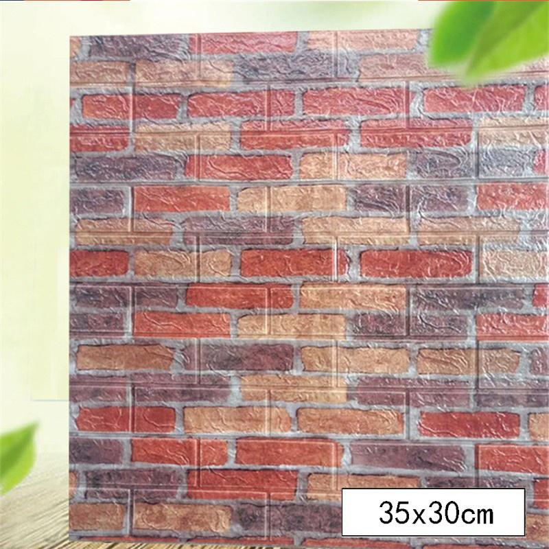 3D пенопластовая стеновая панель, кирпичные ретро обои, потолочные самоклеящиеся обои, фоновая стена, украшение дома 35 см X 30 см, 10 шт.