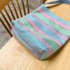 2024 летние женские красочные большие вместительные тканые сумки-тоут на одно плечо для женщин, цветная полосатая сумка