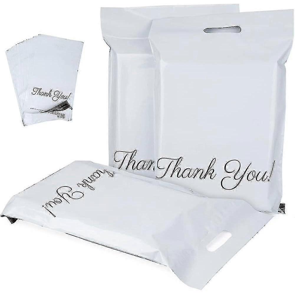 60pcs Plastic Transport Bags 300 X 400 Mm, With "Thank You" Transport Bag Opaque 1 less