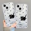 Suitable for Apple 15 Mobile Phone Case Summer Iphone14 Tulip Cat Invisible Bracket 13/12 Heightened Large Hole 8