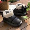 Cute Warm Ankle Boots Winter Women's Bow Warmth Plush Bow Cotton Shoes 2025 New Waterproof Down Cloth Short Barrel Snow Boots