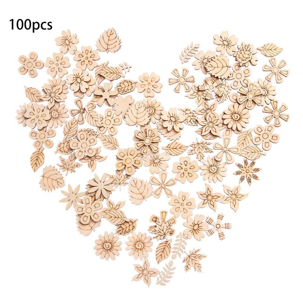 20mm 100pcs Paint Natural  Gift DIY Wooden Decoration Wood Slice Scrapbooking Embellishments Doodle Educational
