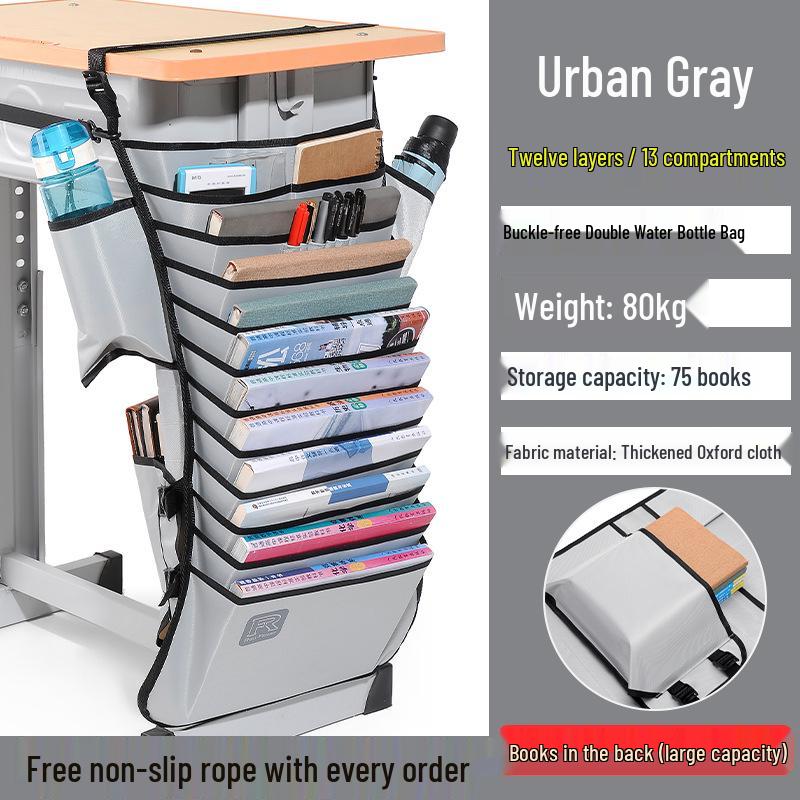 Large Capacity Hanging Desk Book Bag for Students