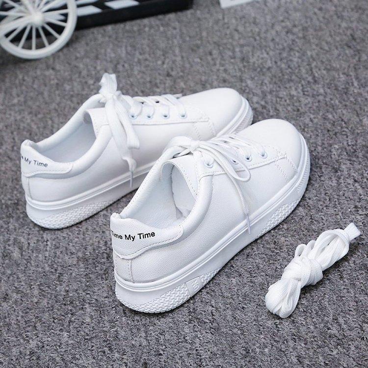20242024 Women Sneakers Fashion Breathble Vulcanized Shoes Women Pu Leather Platform Shoes Women Lace Up Casual Shoes