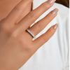 0.7ct Moissanite Ring Radiant 925 Sterling Silver Single Row Moissanite Finger Rings