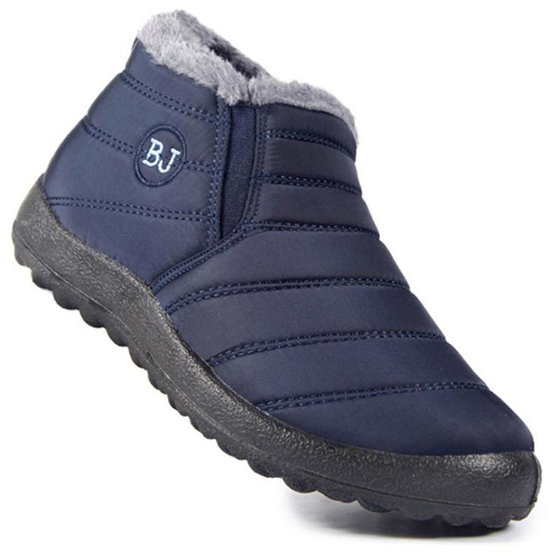 Мужские ботинки Зимняя обувь для мужчин Ботильоны Легкие Зимние ботинки для мужчин Слипоны С мехом Повседневная обувь