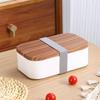 Горячая продажа INS Wood Grain двухслойный пластиковый ланч-бокс для микроволновой печи взрослый ланч-бокс Bento Box ланч-бокс