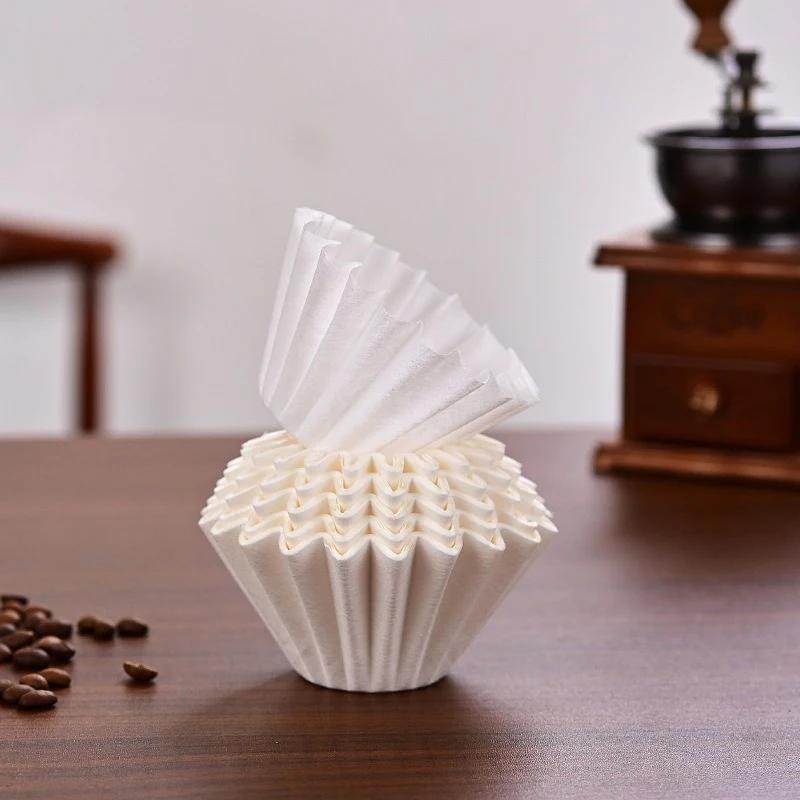 Basket Coffee Dripper Crystal Eye Pour Over Coffee Filter 1-2 People Acrylic Coffee Filter Cup Filter Papers Press Flat Bottom