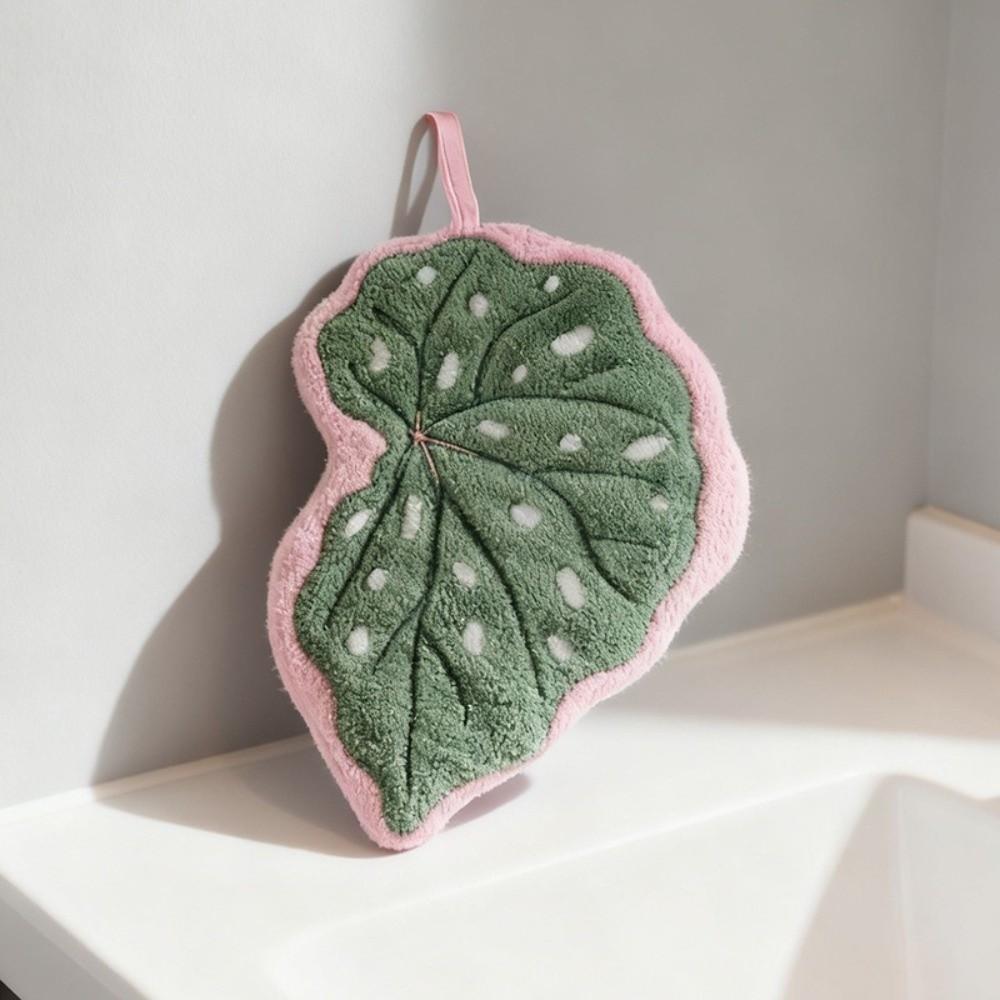 Мультяшный Лист Кухонное Полотенце Коралловый Бархат Тряпка для Уборки Высококачественное Полотенце для Рук Кухня