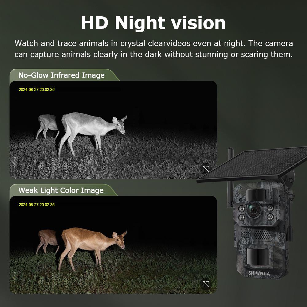 New 4G Solar-Powered Camouflage Hunting Camera with GPS & Infrared Monitoring