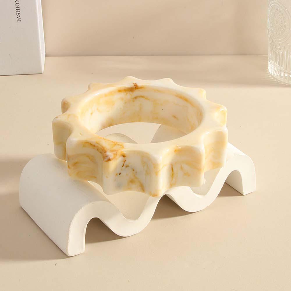 Wave Chunky Bracelets Geometric Retro Hand Ring Wide Resin Bracelet Bangles Jewelry Accessories