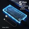 Прозрачный корпус для M.2 SSD 10 Гбит/с, высокоскоростная передача, прочный прозрачный корпус для хранения на ноутбуке, для деловых поездок, офисной работы