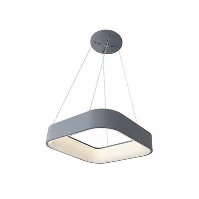 Европейский минималистский ресторанный светильник, современный минималистский бар, модная прямоугольная люстра с полым кольцом