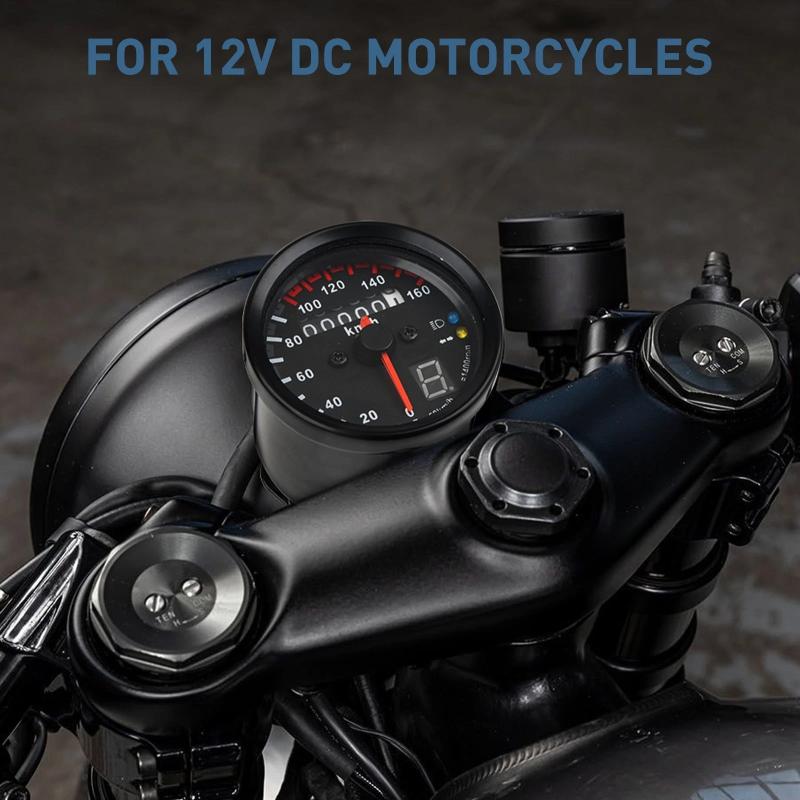 Универсальный спидометр-одометр для мотоцикла Cafe Racer с LED-индикатором