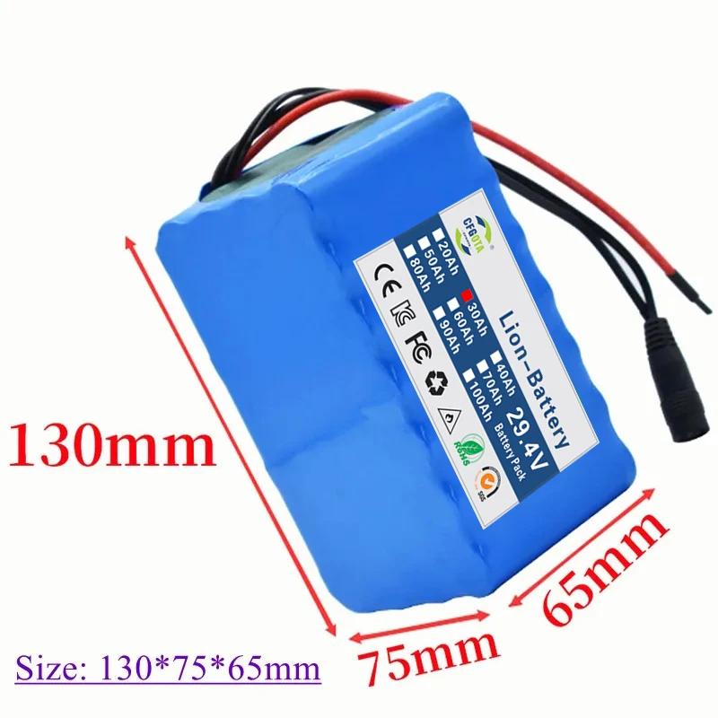 7s4p 24v 30ah 29.4v литий-ионный аккумулятор со встроенным BMS-мотором для инвалидной коляски и зарядным устройством 2a