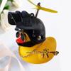 Motor Accessories Yellow Duck Ornaments with Helmet for Bike Without Lights Auto Accessories Duck In The Car Interior Decoration