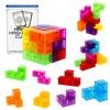 Permanently Playable Puzzle Magnetic Puzzle Sage Puzzle Magnetic Block Magnet Toy Magnetic Block Building Blocks Clear Color 7 Parts 3D Puzzle (Clear