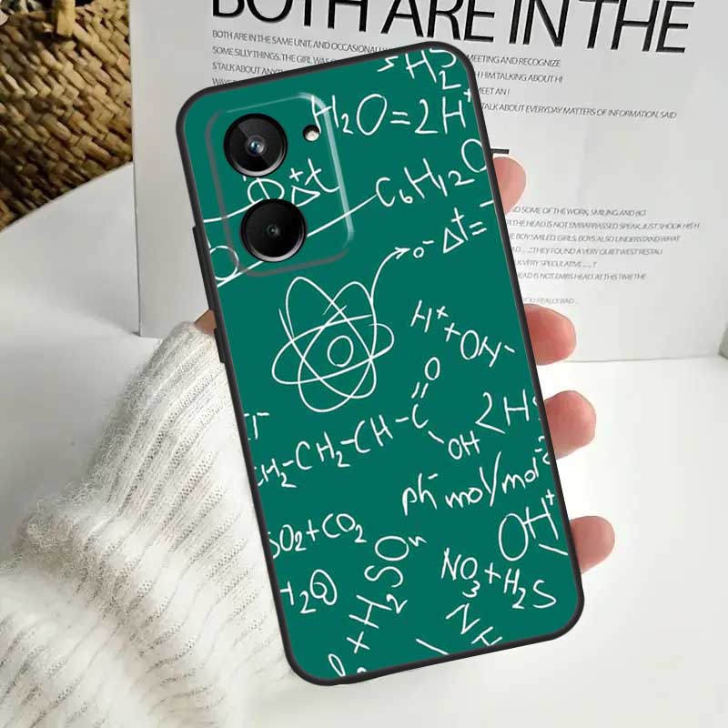 Biology Chemistry Case For Realme C55 C53 C51 C35 C33 C30 C67 C21Y C25s C15 9 10 12 11 Pro Plus GT Neo5 Cover