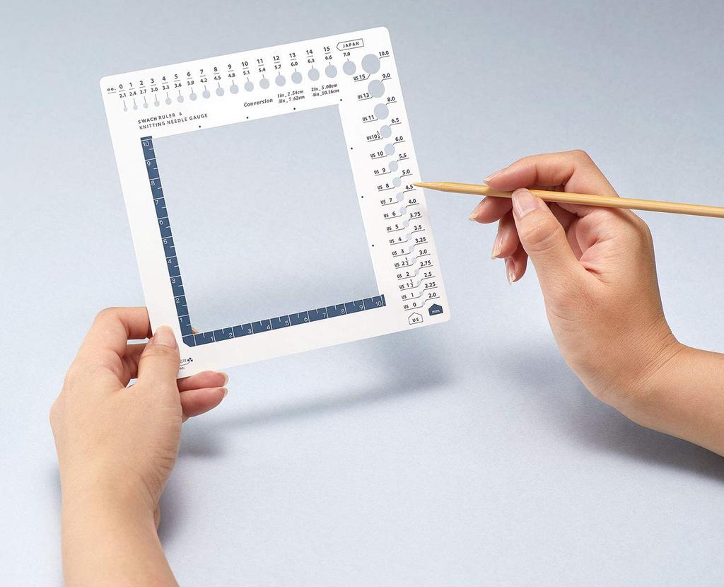 Clover Knit Gauge Knitting Supplies White "Trio" 55-803