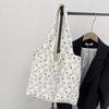 Весенне-летняя холщовая сумка-тоут с цветочным принтом - большая вместительная сумка через плечо для женщин и студентов