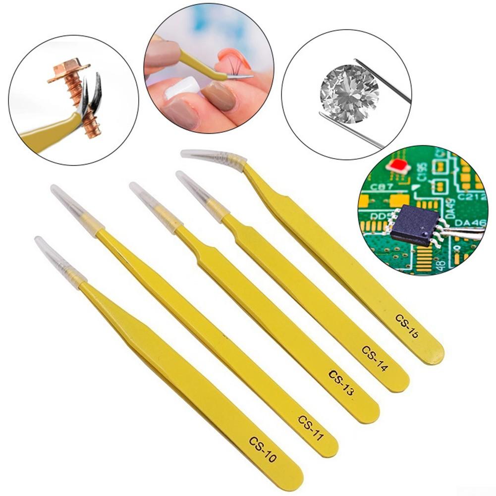 Tweezers Anti-Static For Electronics Precision Tweezers 115-141mm