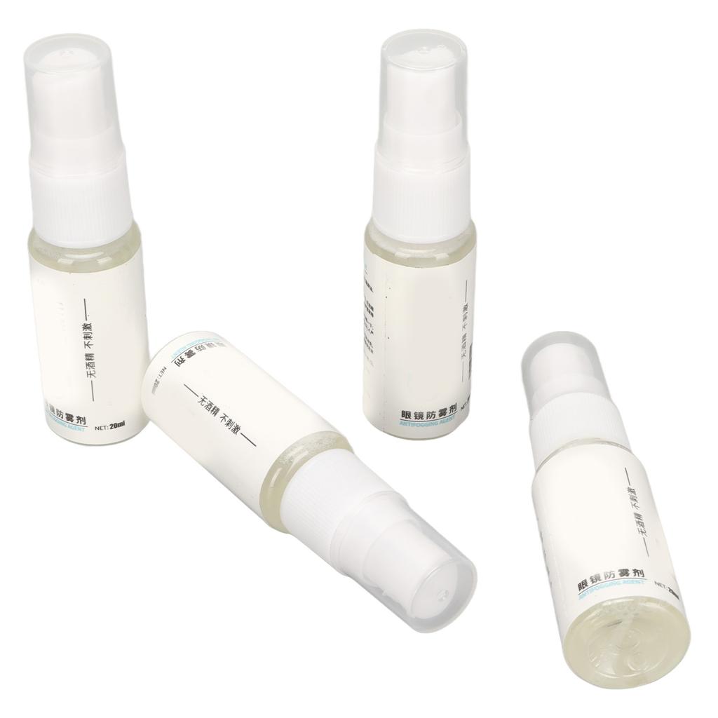 4 флакона 20 мл для очков Fog Defender Protection Fog Glasses Sprayer для зимних линз