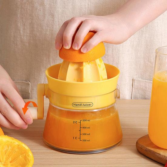 Hand Crank Citrus Juicer Easy To Use Ergonomic Effortless Citrus Squeezing Dishwasher Safe Manual Citrus Juicer