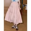 Coolhut Fresh Cake Skirt High-Waisted A-Line Puffy Skirt 2025 New Style Half Skirt Long Skirt Slimming Patchwork