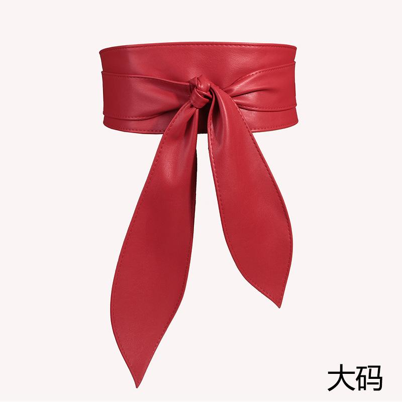 Wide Belt Waist Cincher with Decorative Waist Cincher and Bow Tie, New Soft and Versatile Super Long Ribbon