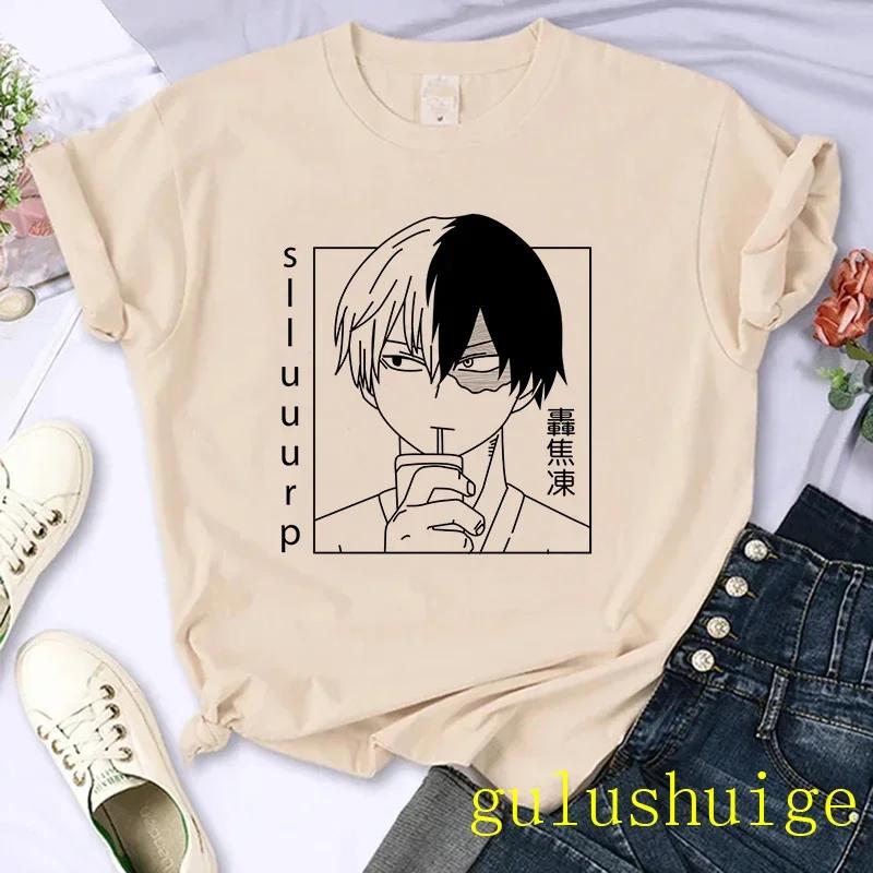 Японское аниме Моя геройская академия Футболка женская Боку но Хиро Акадэмия Манга Футболка Бакуго Химико Тога Графические футболки Футболка