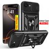 Coque For iPhone 16e 16E Case Armor Shockproof Slide Camera Protector Back Cover for iphone16E 16 e Car Holder Ring Stand Funda