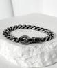 Браслет-цепочка Blessed Bullet Ss-Black Line Bold_Черное Серебро_6мм/8мм/11мм/10мм/13мм