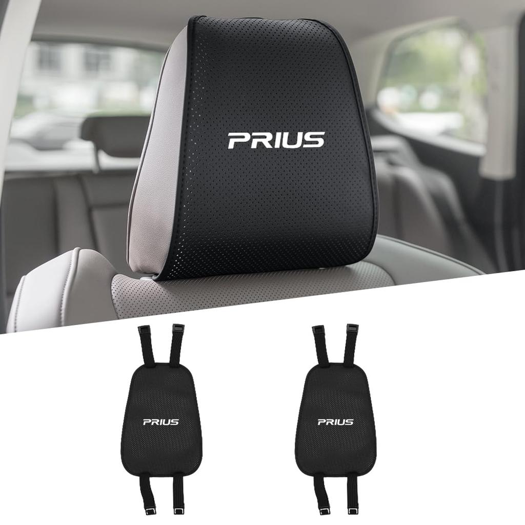 Set of 2 headrest covers with ventilation holes for a neck Compatible with Prius 60 50 and design for easy installation and Prius-specific