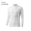 Men's and Women's Thermal Half Turtleneck Long-Sleeve Top - Korean Style White Base Layer for Autumn/Winter.