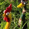 Resin Crafts Duck Goose Ornaments Weatherproof Animal Statues  Patio Decor