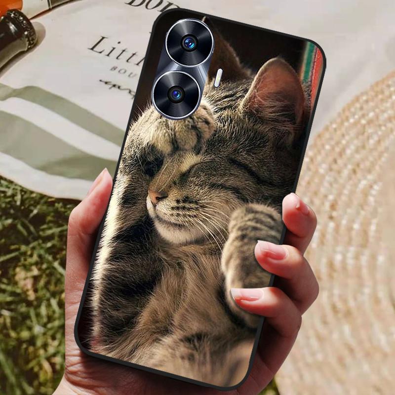 Для Realme C55 Чехол Силиконовый Мягкий ТПУ Задняя крышка для Oppo Realme C55 Глобальный Чехлы для телефона Realme C 55 4G 6.72" Защитный Чехол-накладка сумки