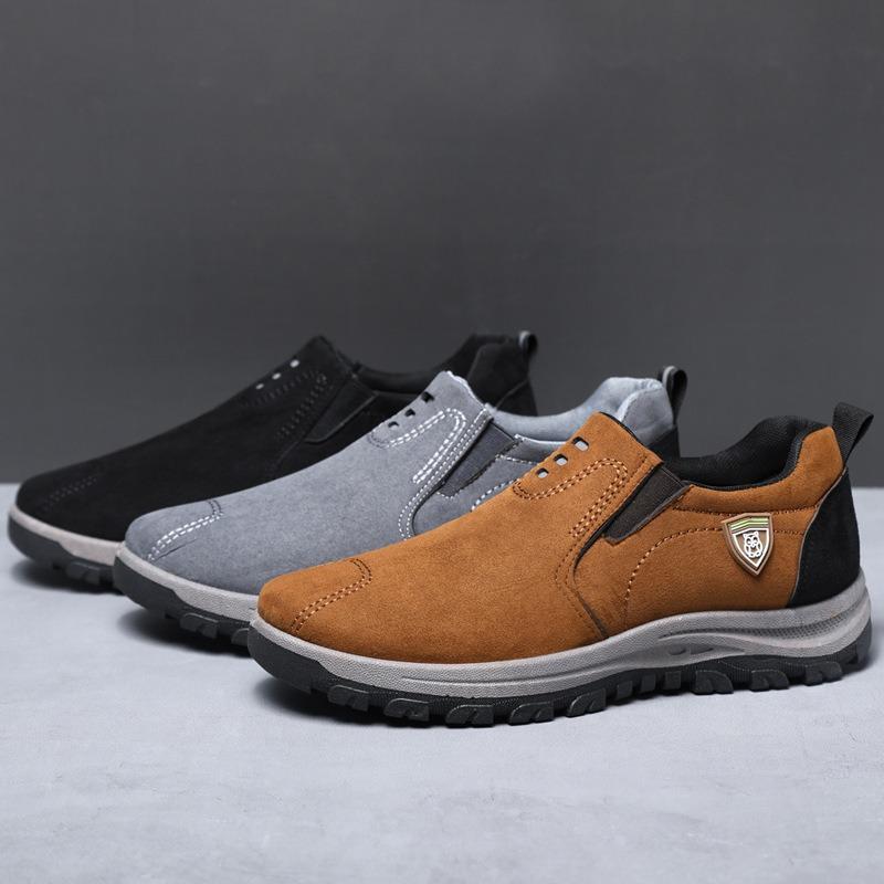 Men's casual shoes spring outdoor sports cloth shoes running fashion retro trendy shoes lazy one-pedal men's shoes