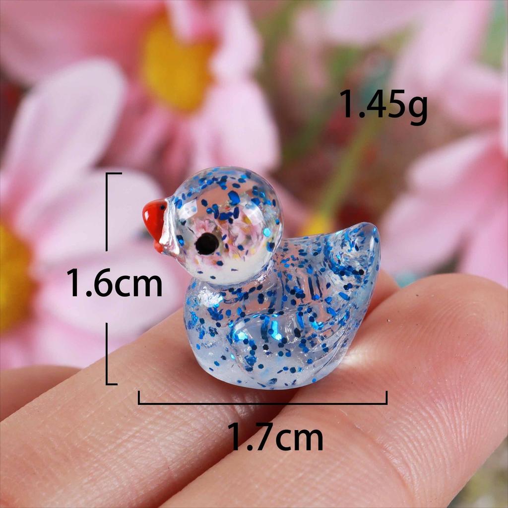 10Pcs Home Decor Luminous Mini Fine Sparkling Ducks Moss Microlandscape Miniature Duck Figurines Fairy Garden Accessories