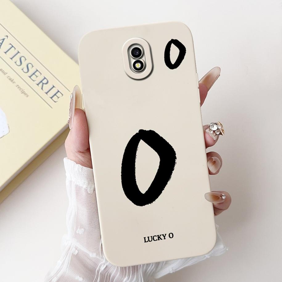 For Samsung Galaxy J7 2017 Case J730F Cover Lucky Letters Soft Silicone Protective Cover For Samsung J3 J5 Pro 2017 J7Pro Bumper